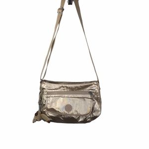 Kipling Gold Metallic Convertible Crossbody NWOT